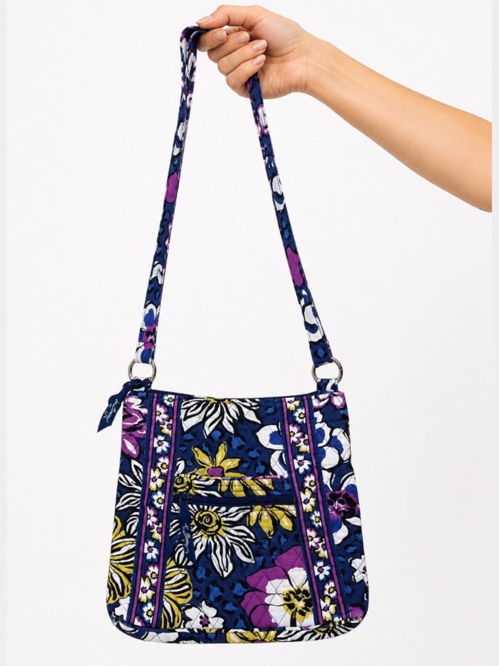 VERA BRADLEY African Violet Print Crossbody Hipster Bag Adjustable Strap
